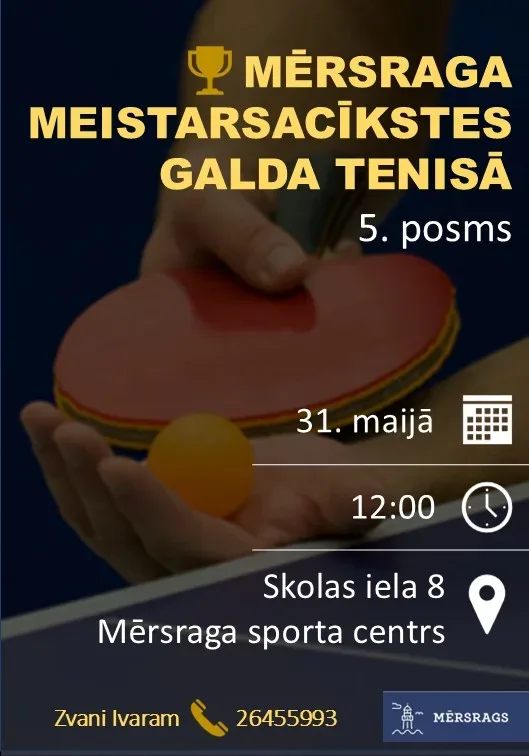 Mērsraga meistarsacīkstes galda tenisā, 5. posms