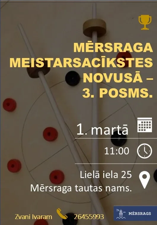 Mērsraga meistarsacīkstes novusā - 3.posms.