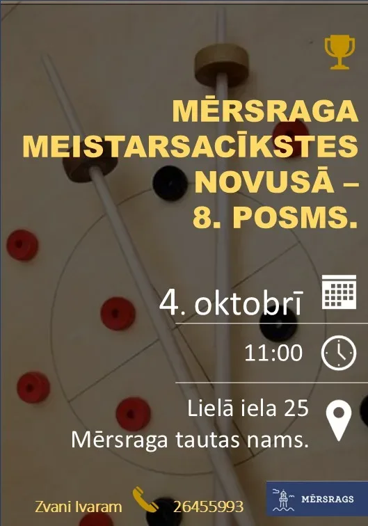 Mērsraga meistarsacīkstes novusā - 8.posms.
